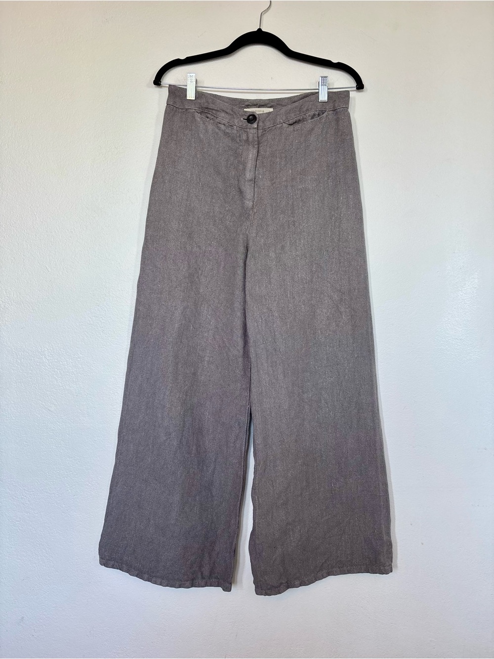 Filosofia 100% Linen Natural Fibers Lexi Wide Leg Pants Trouser Earth Tone